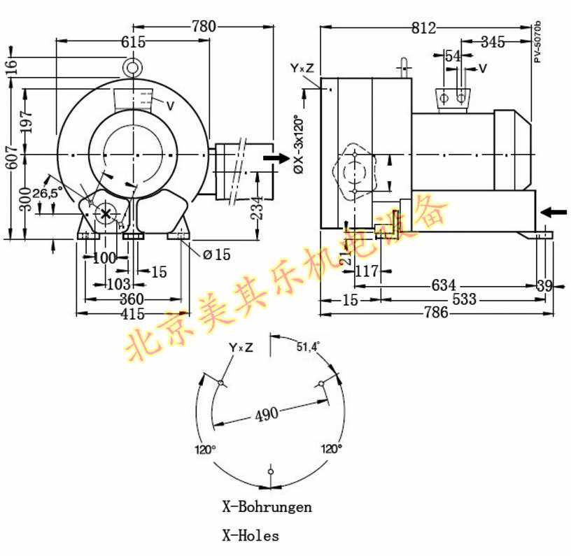 2GH920/25kw雙段高壓鼓風(fēng)機(jī)CAD圖